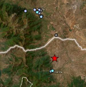 Земјотрес од 3,2 степени 8 км северно од Лерин, почувствуван и во Битола