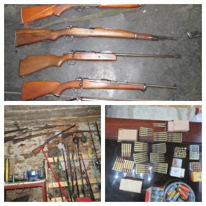 Претреси во Битола и битолско, пронајдени 25 парчиња оружје, приведени две лица