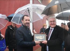 Директорот на АД ЕСМ го пречека германскиот претседател во Ветерниот парк Богданци