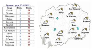Максималната температура денеска во Битола 14 степени,  топло време и во наредните денови